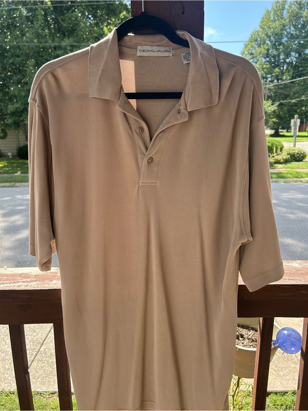 Nicklaus Men’s Polo Shirt in Light Beige